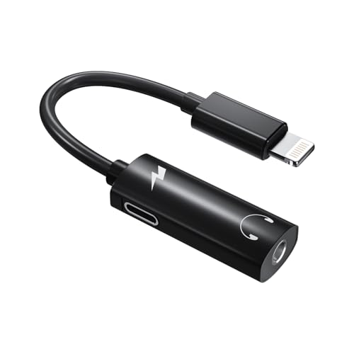 Adapter Lightning auf 3,5 mm Klinke (2-in-1) Ladegerät Kopfhörer Zubehör AUX Auto Kopfhörer Dongle für Apple iPhone 14 13 12 11 Pro Max für iPad AUX Kabel Kopfhörer Laden Konverter von zoyuzan