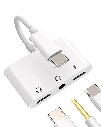 Adapter USB C Klinke 3,5 mm Kopfhörer Ladegerät USB-C auf Kopfhörer DAC Audio Kabel kompatibel mit Samsung Apple iPhone 15 Pro Max Plus iPad Air Mini Huawei Xiaomi Redmi Kabel von zoyuzan