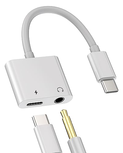 zoyuzan USB-C auf Klinke Kopfhörer Kabel (2 in 1) 3,5 mm Audio Adapter für Samsung Apple iPhone 15 Pro Max Plus iPad Air Mini Huawei Xiaomi mit Ladefunktion und DAC-Chip von zoyuzan