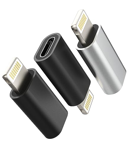Adapter USB C auf Lightning-Stecker (3 Stück) iPhone männlich USB C weiblich Konverter Typ Jack Ladegerät Kabel für Apple 14 13 12 11 Pro Max Mini 7 8Plus X SE Xs iPad Air Charger Port Kabel Connector von zoyuzan