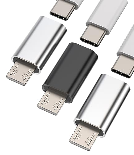 Adapter USB C auf Micro USB (3 Stück) USBC weiblich Android männlich Konverter Typ Jack Ladegerät Kabel Mini Ladegerät Adapter kompatibel mit Huawei Xiaomi Redmi Samsung Kabel Connector von zoyuzan