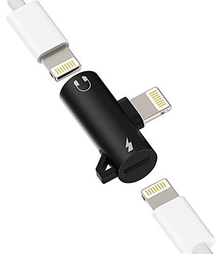 Apple MFI zertifiziert, KopfhörerAdapter für LightningDoppelanschluss auf AudioBuchse und Ladegerät, KopfhörerLadeSplitter, kompatibel mit iPhone 11 12Mini Pro Max XS XR X SE 7 8plus für iPad von zoyuzan