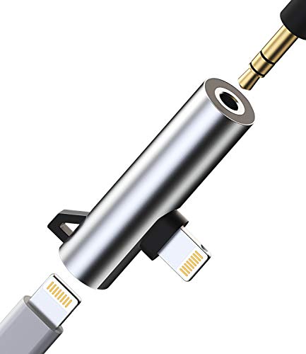 Apple-zertifizierter iPhone-Adapter Lightning auf 3.5-mm-AUX-Audio-Klinkenstecker und Ladegerät-Verlängerung, Dongle, Kopfhörer-Headset-Splitter für 11,12,Mini Pro Max,XS,iPad Air,Y-Kabel-Konverter von zoyuzan