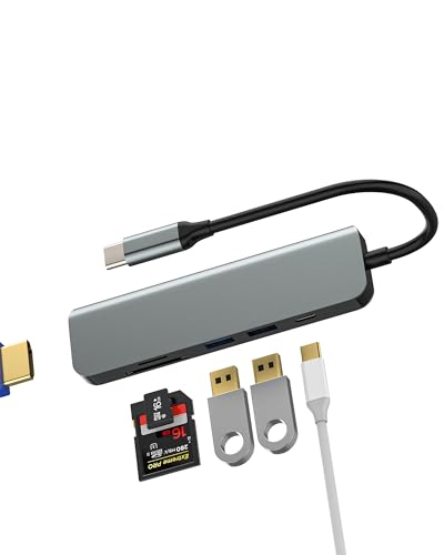 Hub USB C HDMI USB 3.0 Kartenleser SD Micro SD Adapter 6in1 für Apple Iphone15 Ipad Macbook Air Pro M1 Laden Ports Verlängerung Zubehör Kabel Stick Netzteil Docking Station Splitter von zoyuzan