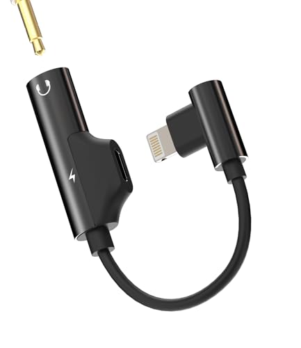 Lightning Adapter für 3,5mm Klinke (2 in 1) Ladegerät Kopfhörer AUX-Kopfhörer Dongle für Apple iPhone 14 13 12 11 Pro Max für iPad Audio Kopfhörer AUX Adapter von zoyuzan