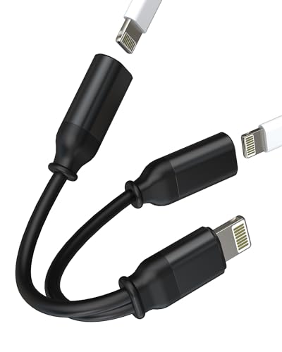 Lightning Kopfhörer Adapter für Apple iPhone 14 für iPad Splitter (2 in 1)Laden AUX Kabel Audio Charge Klinke Doppelstecker Headphone Ladekabel Verteiler aufladen Auto Handy Konverter Klinken Stecker von zoyuzan