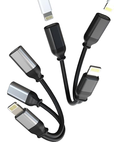 Lightning Kopfhörer Adapter für iPhone 14(2 Stück)Laden Kabel Klinke 2-in-1 Splitter für Apple MFI Certified Auto AUX Audio Doppelstecker Headphone Charge Verteiler für iPad Kopfhörerstecker Konverter von zoyuzan