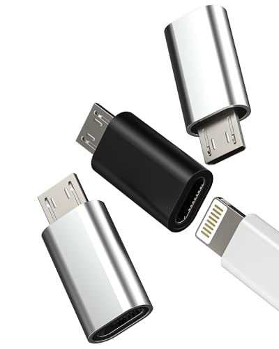 Lightning Mutter auf Micro USB Männlich Charging Adapter(3 Stück) für iPhone Kabel Klinke Zu Android Handy Ladegerät Zubehör Data Sync USB-Micro Stecker Buchse Converter für Samsung Galaxy S7 Active von zoyuzan