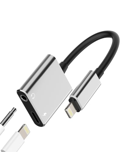 Lightning auf Kopfhörer Laden Klinke Adapter(2 in 1)für Apple MFI Certified Auto AUX Audio Kabel 3.5mm Headphone Jack Splitter für iPad aufladen Anschluss Konverter Cable Cord Ladegerät für iPhone 14 von zoyuzan