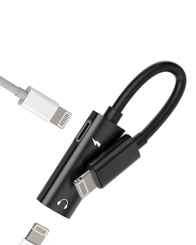Lightning auf Kopfhörer Und Laden Adapter(2in1)für Apple Doppelstecker Splitter Auto AUX Audio Kabel Klinke Handy Charge Headphone Ladekabel Verteiler für iPad Konverter Kopfhörerstecker für iPhone 14 von zoyuzan