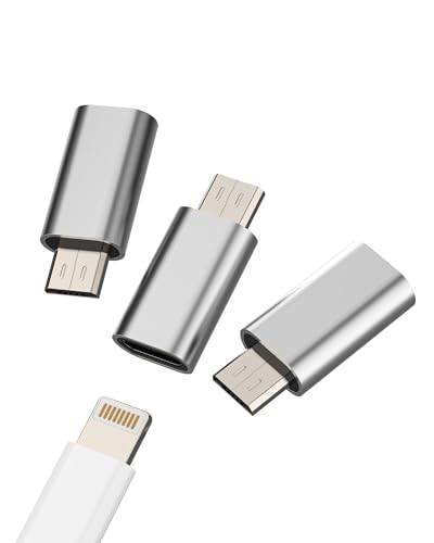 Lightning auf Micro USB Charging Adapter(3 Stück)für iPhone Kabel Klinke Buchse Zu USB-micro Männlich Android Handy Stecker Ladegerät Zubehör Data Sync Converter für Samsung Galaxy S6 Edge+ S7 Active von zoyuzan
