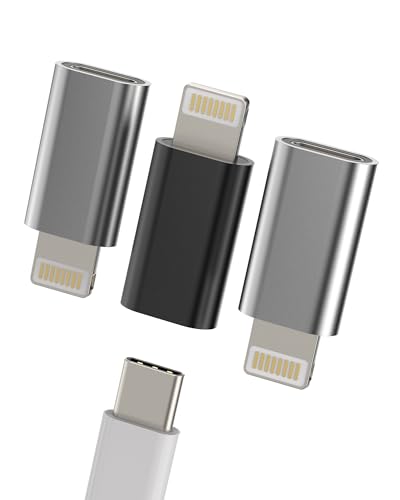 USB C Female auf Lightning Stecker Adapter(3 Stück)für Apple MFI Certified Ladekabel für iPhone 14 13 12 Type-c Klinke Kabel Buchse PD Charger für iPad Devices Jack Data Übertragung Zubehör Converter von zoyuzan