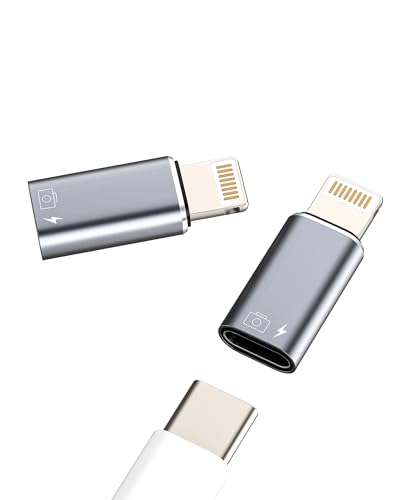 OTG Audio USB C Female auf Lightning Stecker Adapter(2 Stück) für Apple MFI Certified für iPad Ladekabel Charger Klinke Buchse für Type-c Tastatur Anschluss 3.0 Sichern Backup für iPhone 14 2Pack von zoyuzan
