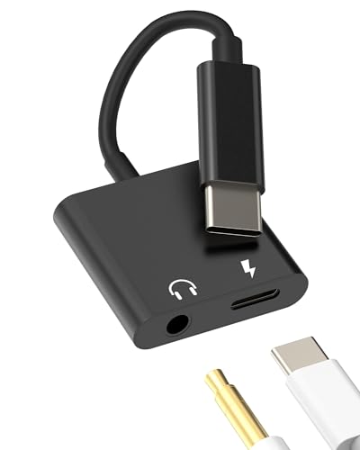USB C auf 3.5mm Kopfhörer Klinke Adapter(2 in 1) für Apple Type C Aufladen Power Kabel DAC Audio Auto AUX Headphone Jack Splitter für iPhone15 Pro Max für iPad Kompatibel für Samsung 3.5 von zoyuzan