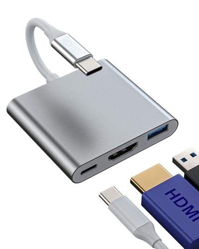 USB C auf HDMI USB Adapter(3 In 1)Type-c Charging Kabel USB-A OTG 3.0 4k Digital Displayport DP AV Hub für iPad Android Splitter 60hz Hochauflösender für Apple iPhone 15pro Max Kompatibel für Samsung von zoyuzan