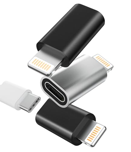USB C auf Lightning Charger Adapter(3 Stück)für Apple MFI Certified für iPhone 14 13 Type-c Female Klinke Ladekabel Buchse Lighting Stecker Kabel PD Charger Data Adaptateur Zubehör für iPad Converter von zoyuzan