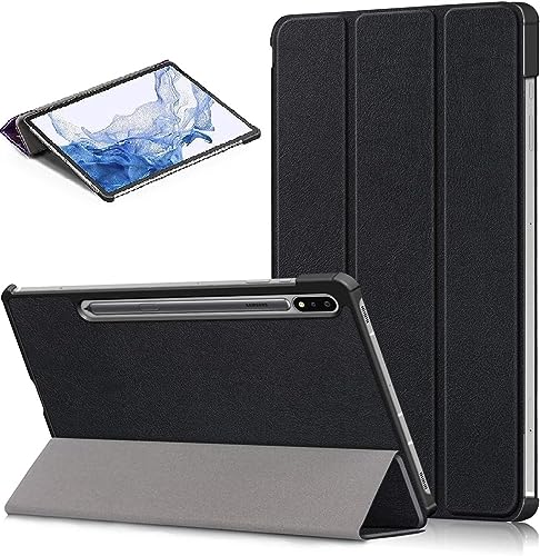 zukof Smart Case für Samsung Galaxy Tab S9+ Plus (2023) 12,4 Zoll Tablet (SM-X810/SM-X816B/SM-X818U) Slim Stand Schutzhülle Klapphülle für Galaxy Tab S9 Plus 12,4 Zoll mit Auto Wake/Sleep (Schwarz) von zukof