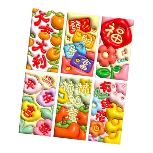 6 Stück Festival Rötungspakete Für Frühlingsfest 2025 Jahr Der Schlangengeldumschläge Stylish Paper Hongbao von zuousxbs
