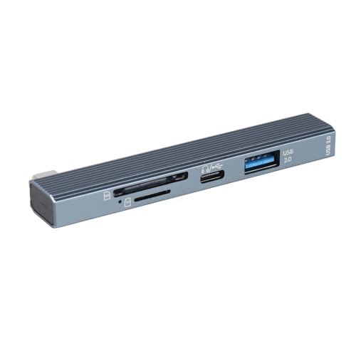 zuousxbs USB C Dock Kartenleser Adapter 4 In 1 USB C Ladungskabel Multiport Splitter Für Laptop PC Tastaturkamera Speicher Laufwerke von zuousxbs