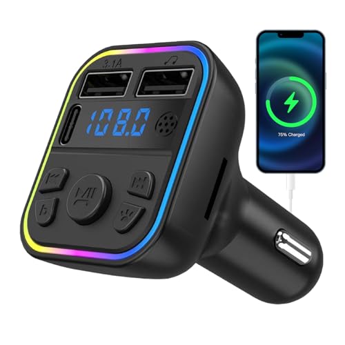 Auto-Transmitter, kabelloser MP3-Musik-Player, Audio-Adapter, 8 x 5,5 x 5,0 cm, Hände Anrufe und Musikempfänger für Männer, Frauen, Roadtrips und Outdoor Auto-Transmitter, kabelloser MP3-Musik-Player, Audio-Adapter, 8 x 5,5 x 5,0 cm, Hände Anrufe und Musikempfänger für Männer, Frauen, Roadtrips und Outdoor von zwxqe