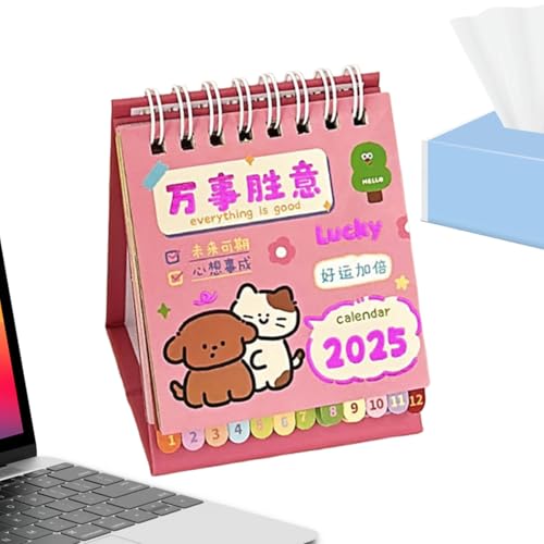 Small Desk Calendar, Cute Cartoon Desktop Planner, 2025 Double-Wire Binding, Efficient Organization Tool, Ideal for Home, Offices, Easy Scheduling, Tracking, and Planning Small Desk Calendar, Cute Cartoon Desktop Planner, 2025 Double-Wire Binding, Efficient Organization Tool, Ideal for Home, Offices, Easy Scheduling, Tracking, and Planning von zwxqe