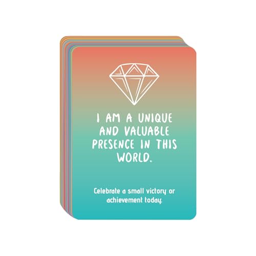 zwxqe Affirmationskarten für Frauen, 50 x Selbstpflegekarten, Achtsamkeit, emotionale Unterstützung, Motivationskarte für Teenager, Erwachsene, Freundinnen, Freunde, 6,4 x 8,9 cm von zwxqe
