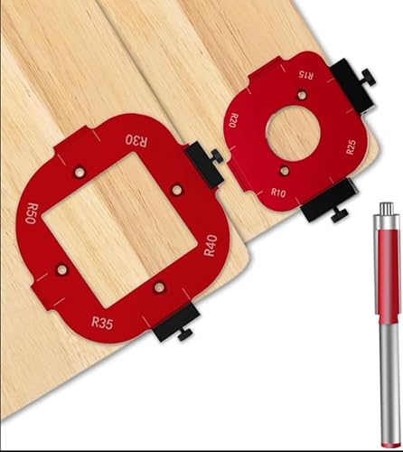 Oberfräsen-Eckradius-Schablone, Router-Radiusvorrichtung, Aluminiumlegierung, für Holzbearbeitung, Eckvorrichtungen und Vorlagen von zxbaers