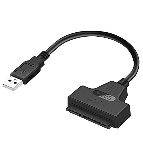 ZYElroy SATA 3 Kabel Sata zum USB-Adapter 6 Gbps für 2,5 Zoll Externe SSD HDD Festplatte 22 Pin Sata III-Kabel, USB 2.0,20cm von zyelroy