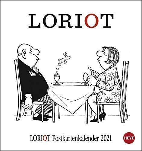 Loriot - Postkartenkalender 2021 - Heye-Verlag - Kalender mit Humor und 12 heraustrennbaren Postkarten - 16 cm x 17 cm von zyx