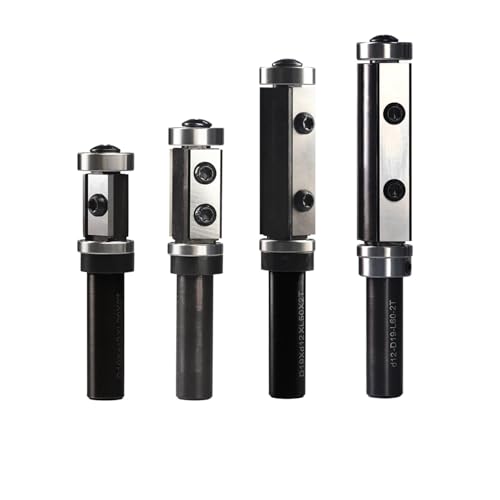 12 mm Schaft Flush Trim Router Bit Muster Vorlage Doppel Lager Router Bit Hobel Bit Schnitt Länge 20/30/50/60mm 2 Einsätze(60mm) von zyzZSRHZYZ